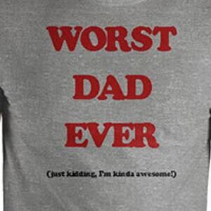 Walnut & 39th Worst Dad Ever Tee Grey Medium